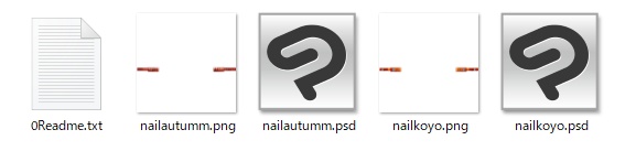 AutumnNail 2種【沙猫京狐専用ネイルテクスチャ】