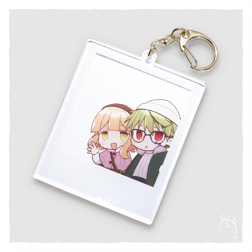 冬の日おでかけチェキ風アクリルキーホルダー