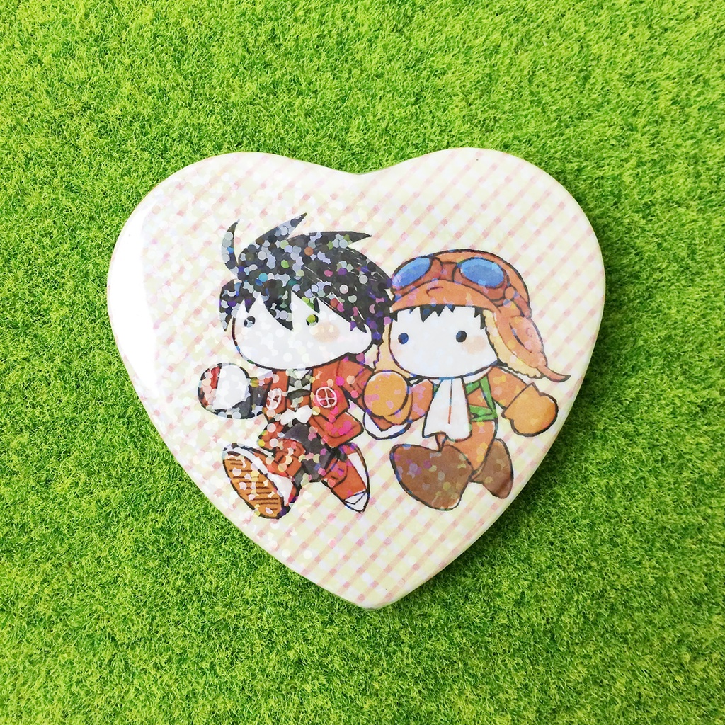 豊直ラブラブハート缶バッジ