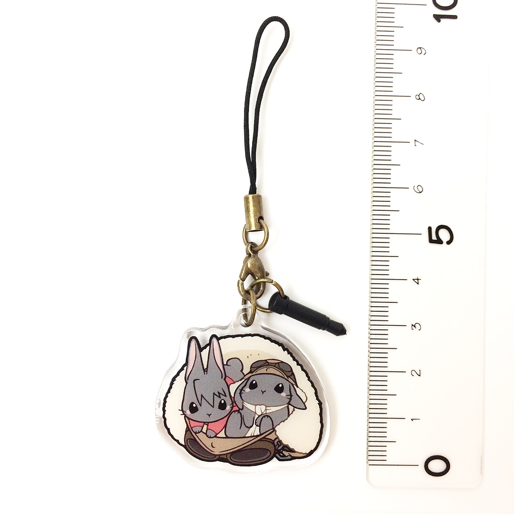 うさとよなおちいさいアクリルストラップ