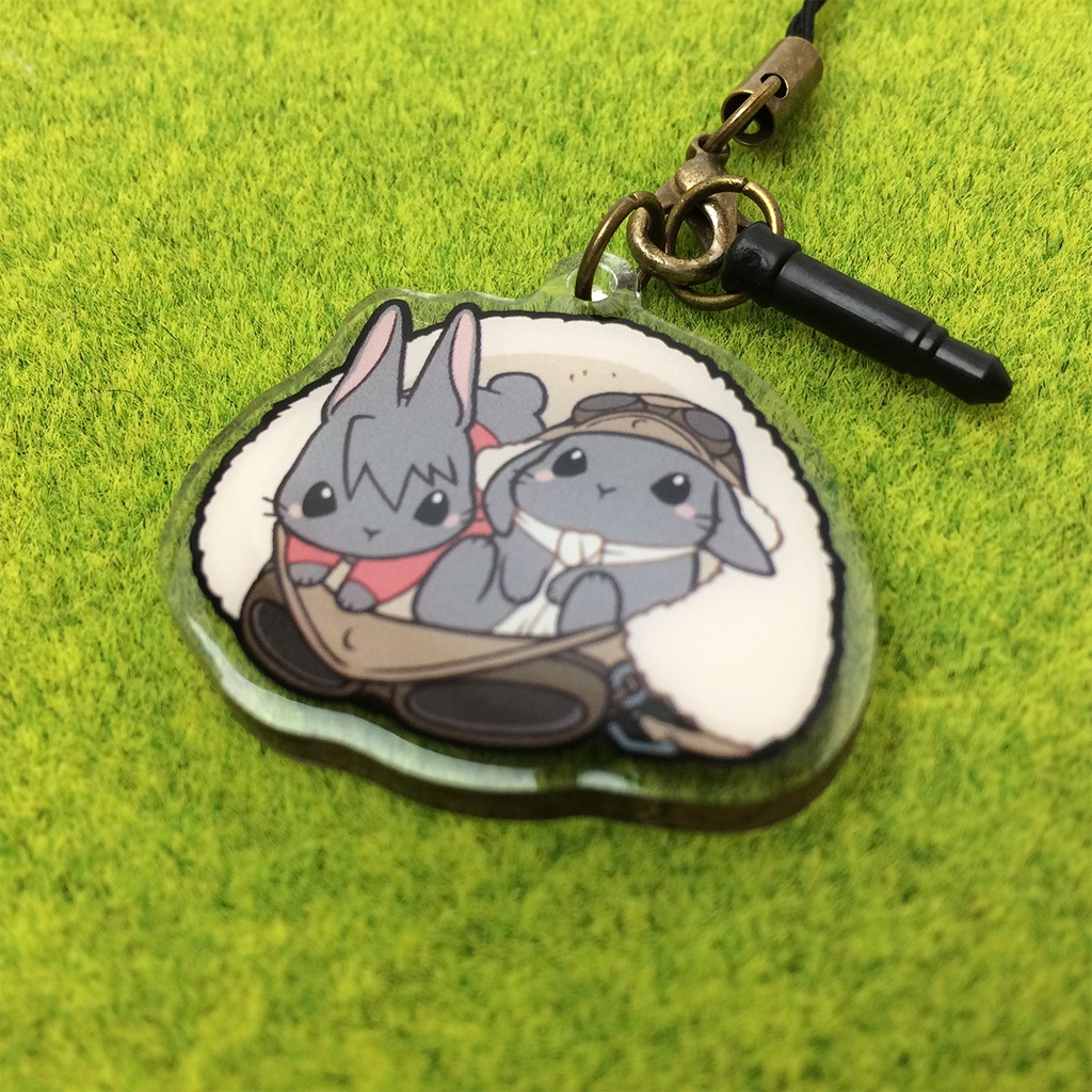 うさとよなおちいさいアクリルストラップ