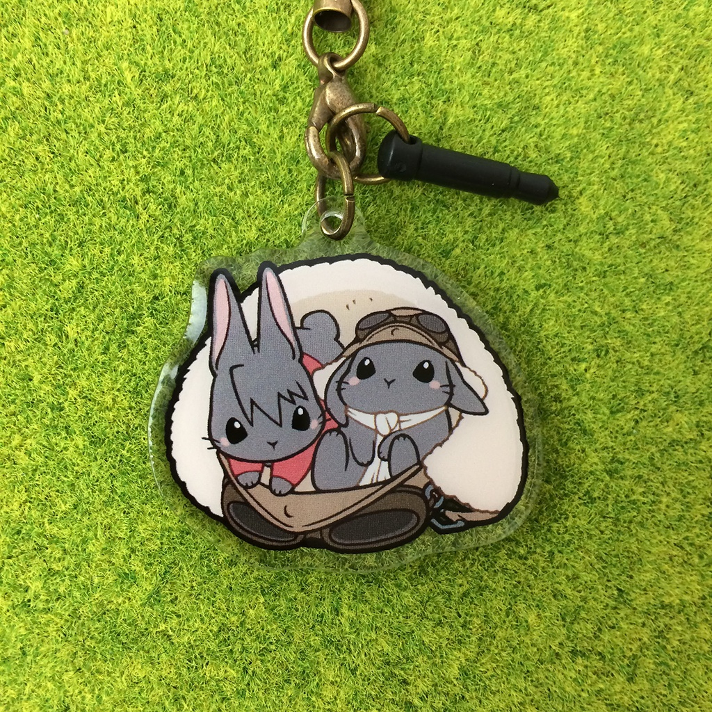うさとよなおちいさいアクリルストラップ