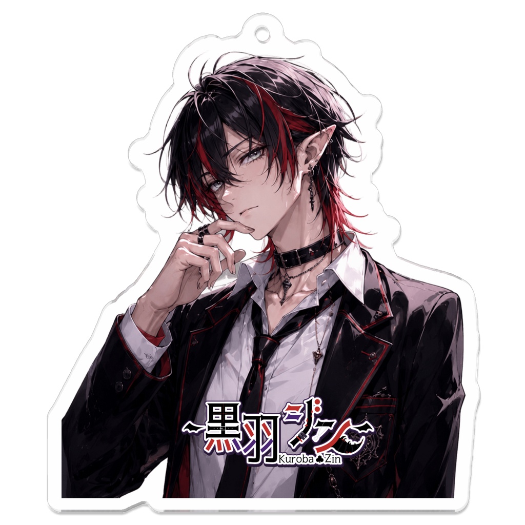 黒羽ジン アクキー70 x 70 (mm)