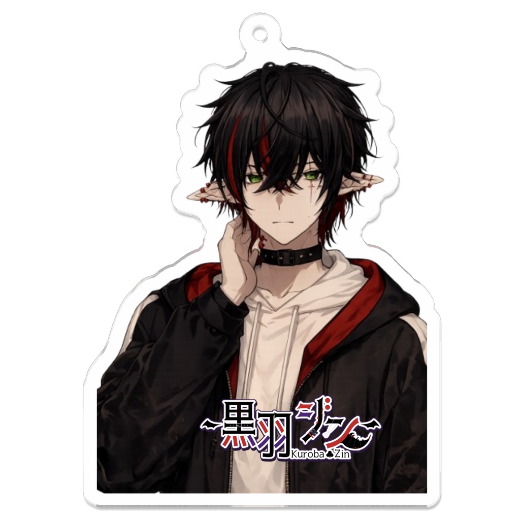 黒羽ジン アクキー70 x 70 (mm)