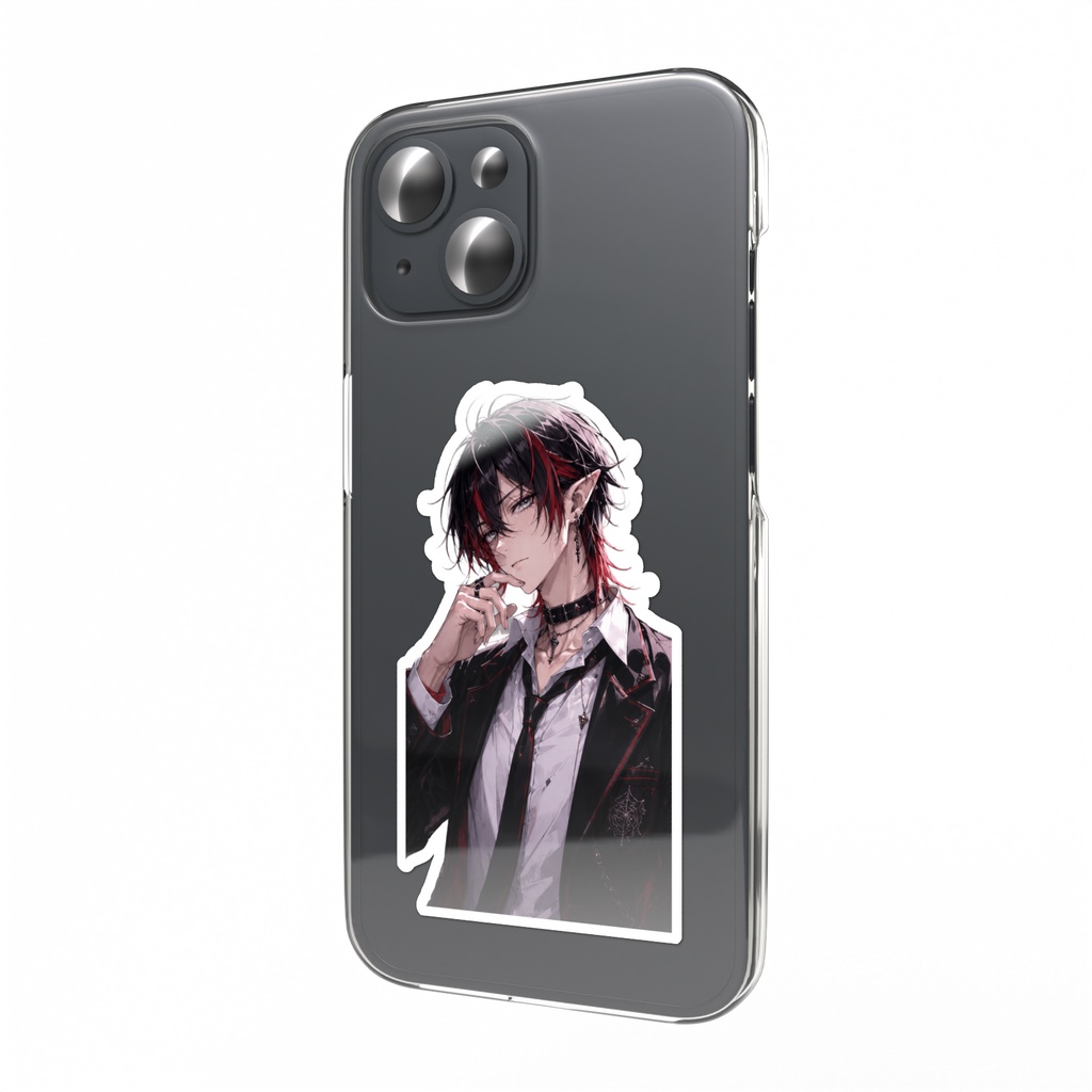 黒羽ジン スマホステッカー - W55 × H91mm