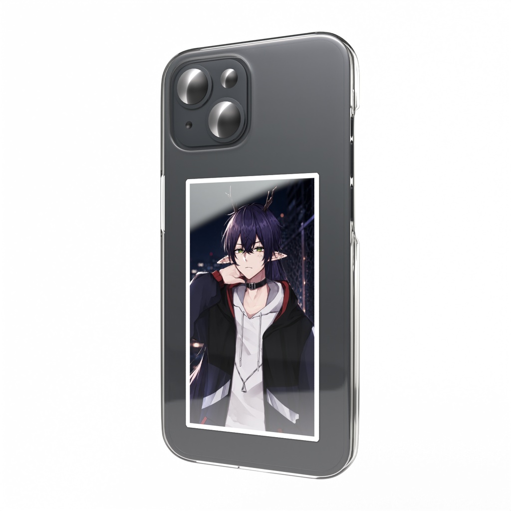 黒羽ジン スマホステッカー - W55 × H91mm