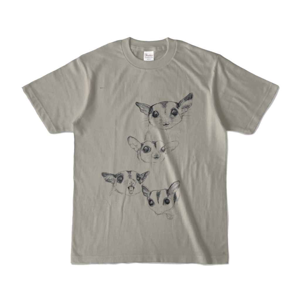 フクロモモンガ Tシャツ　グレー