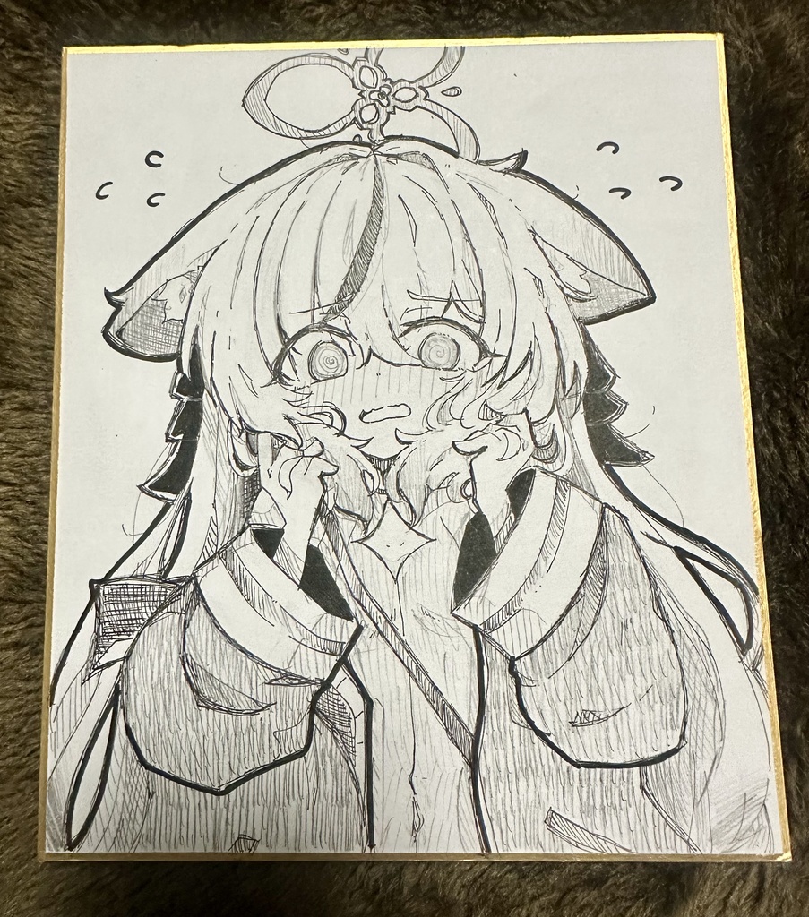 照れここなちゃん色紙