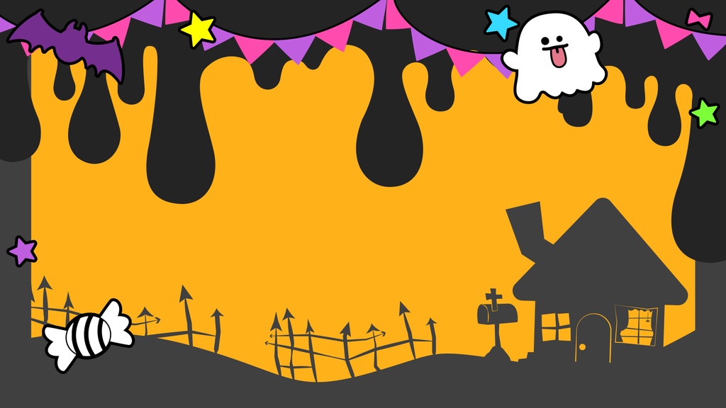 🎃無料🎃ハロウィン背景+コメント欄
