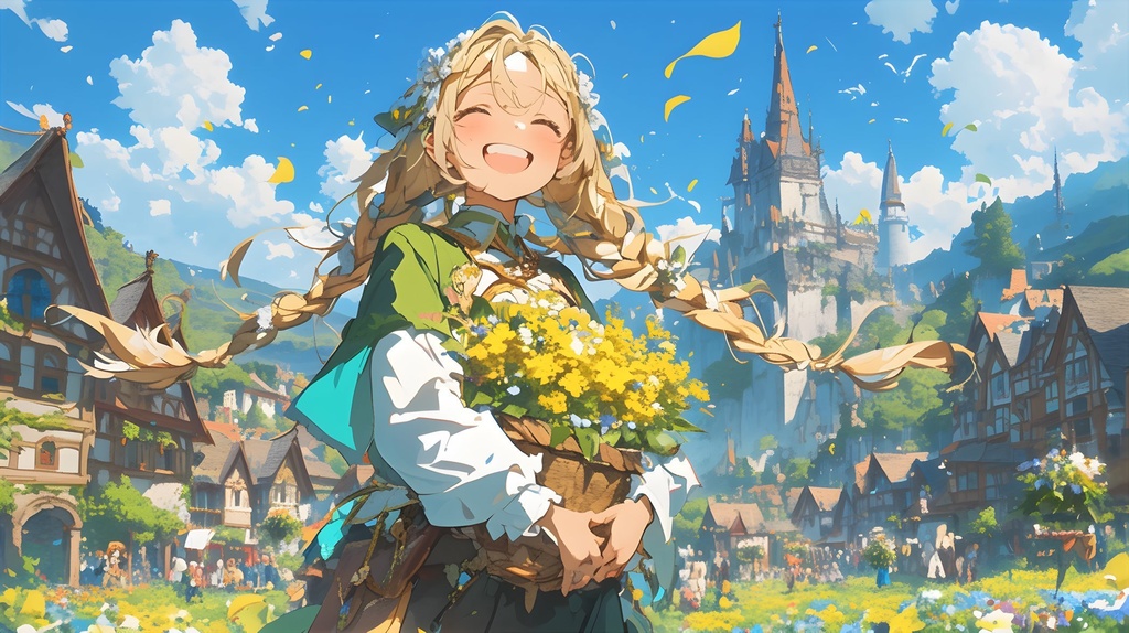 【フリーBGM】幸せの花を運ぶ少女の日常 BGM『Lucky yellow flower』【ほのぼのケルト音楽】