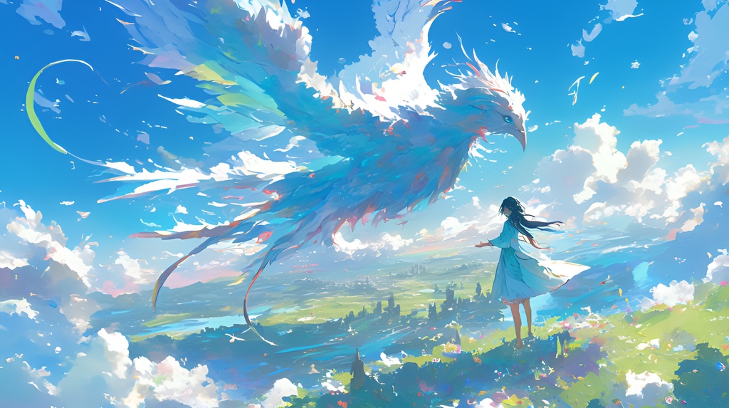 【フリーBGM】天空の大陸に舞う幻鳥が導く少女との出会い『phantom bird of the sky』【天空・幻想・ファンタジー・壮大・癒し】