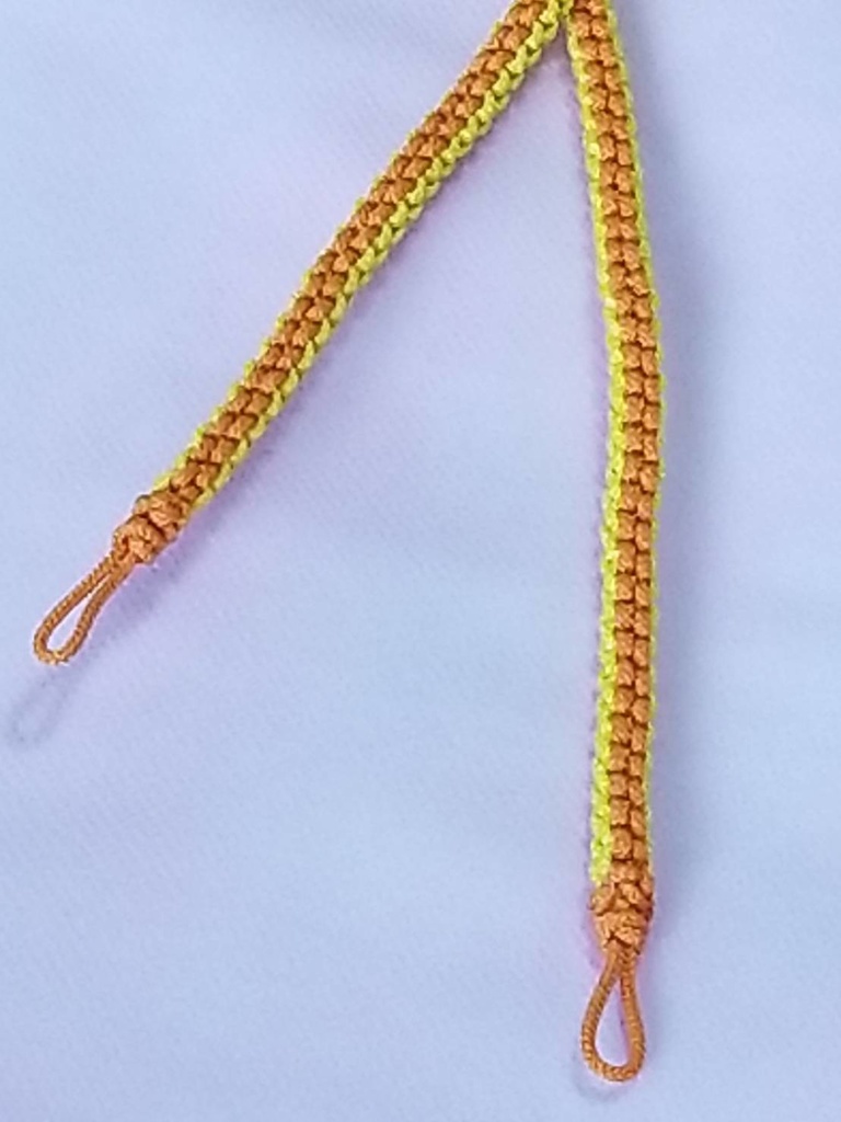 鬼滅色で飾り結びのショルダーストラップ