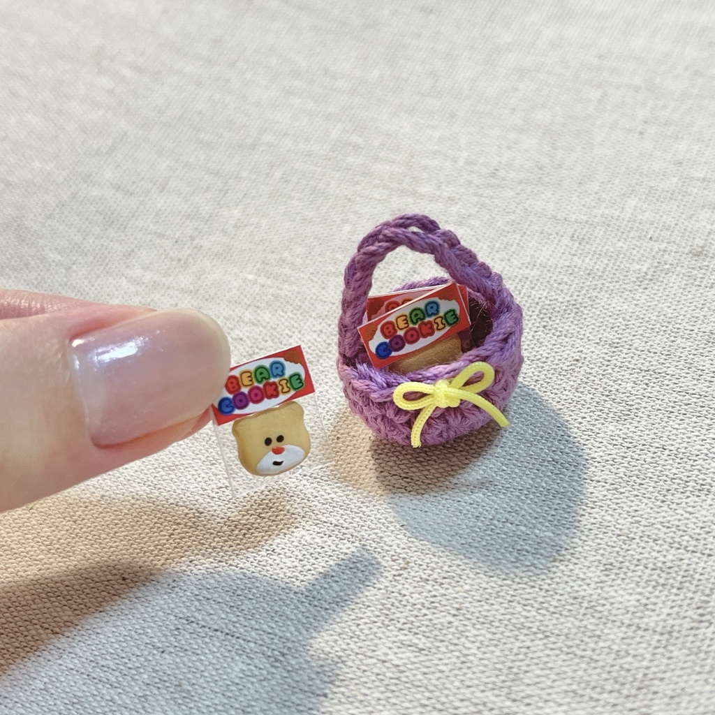 ミニチュア くまクッキーバスケット