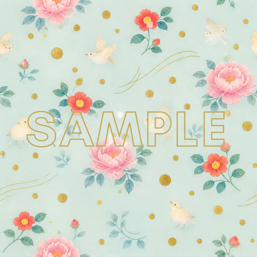 ゆるかわいい和柄 5セット デジタルペーパー