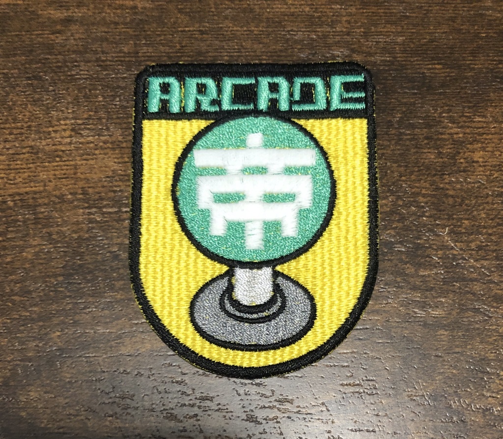 ゲーセンミカド x Leverlover 刺繍ワッペン【ミカドエメラルド】