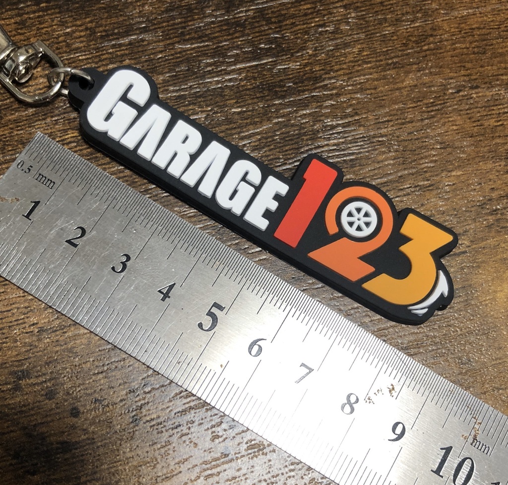 Garage123 ロゴラバーストラップキーホルダー