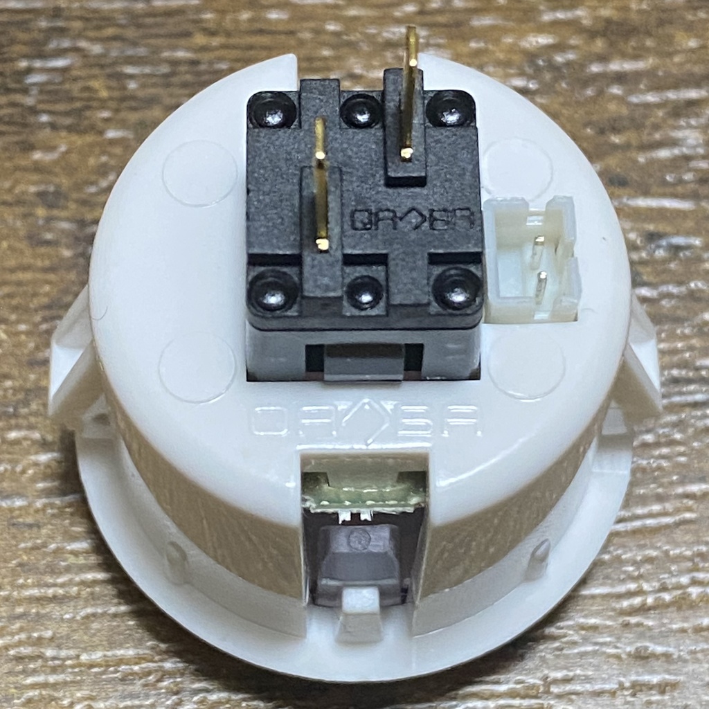 QANBA CRYSTAL LEDボタン 30mm ホワイト