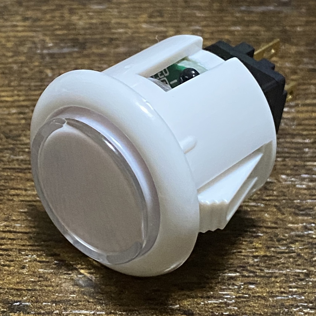 QANBA CRYSTAL LEDボタン 24mm　ホワイト