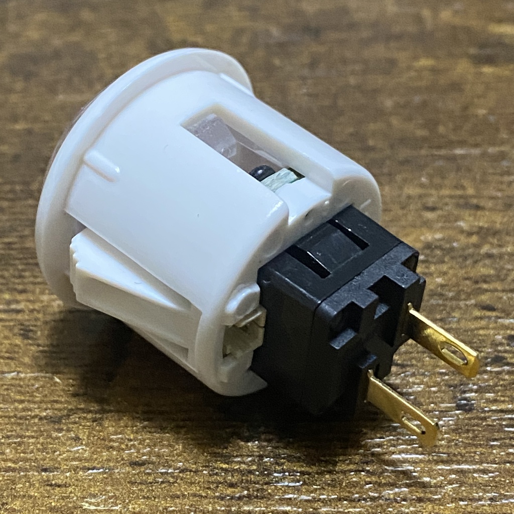 QANBA CRYSTAL LEDボタン 24mm ホワイト