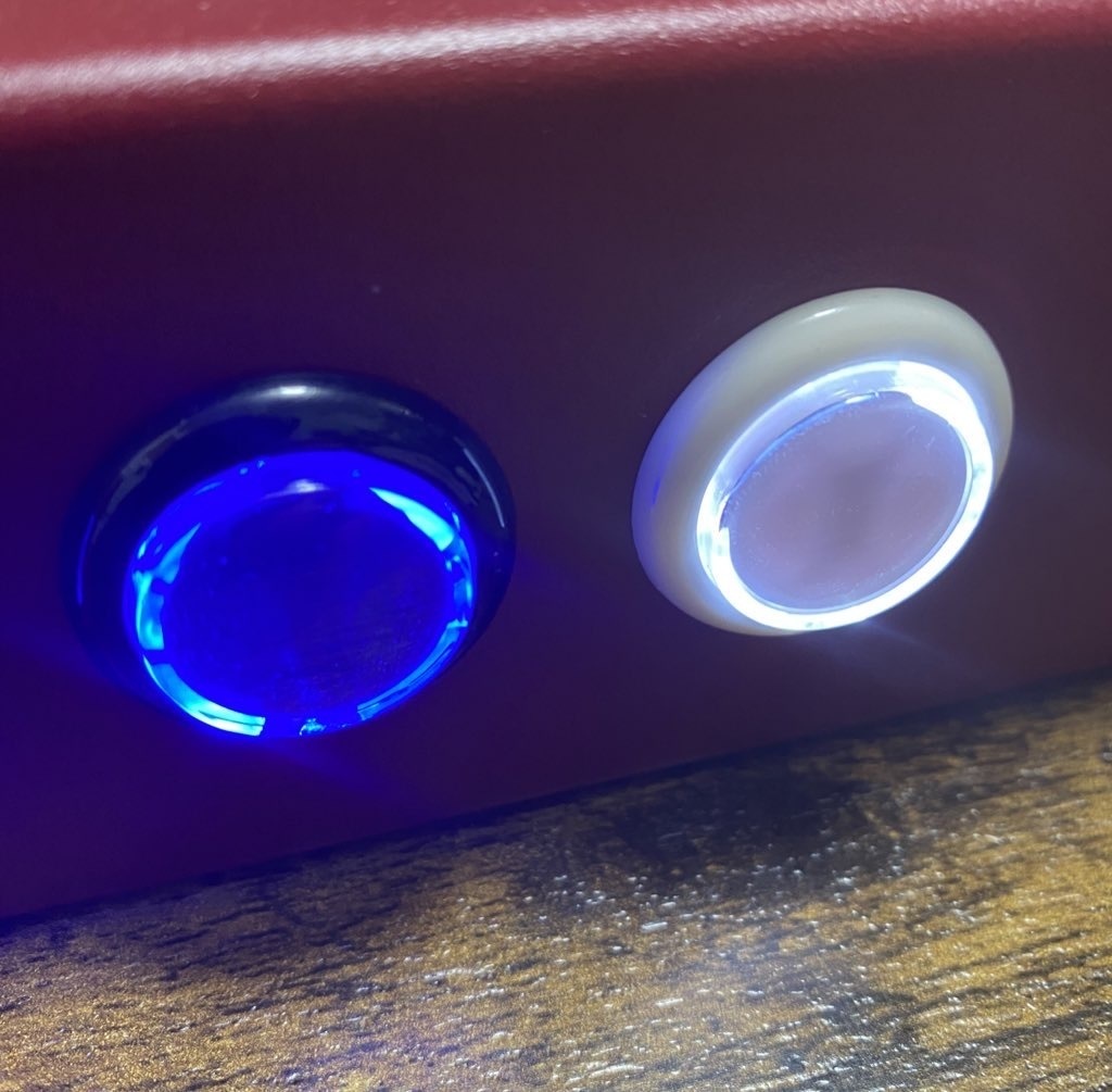 QANBA CRYSTAL LEDボタン 24mm ブラック