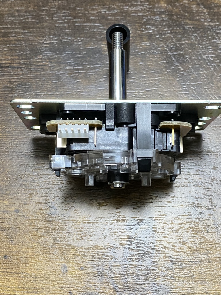 三和電子 JLF-TP-8YT-SK【普通の三和レバー、シャフトカバー、アケコン用ベースプレート、5P基板タイプ】