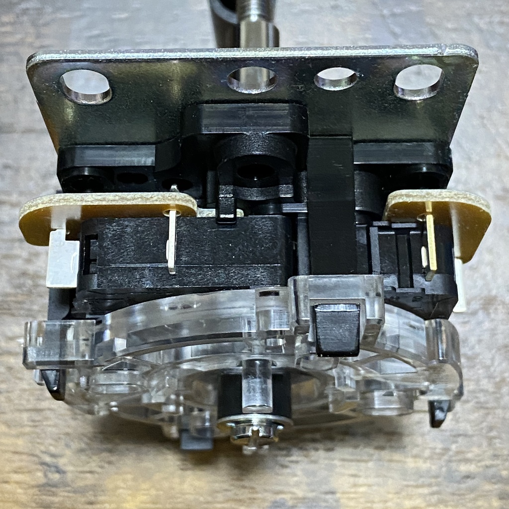 三和電子 JLF-TP-8YT-SK【普通の三和レバー、シャフトカバー、アケコン用ベースプレート、5P基板タイプ】