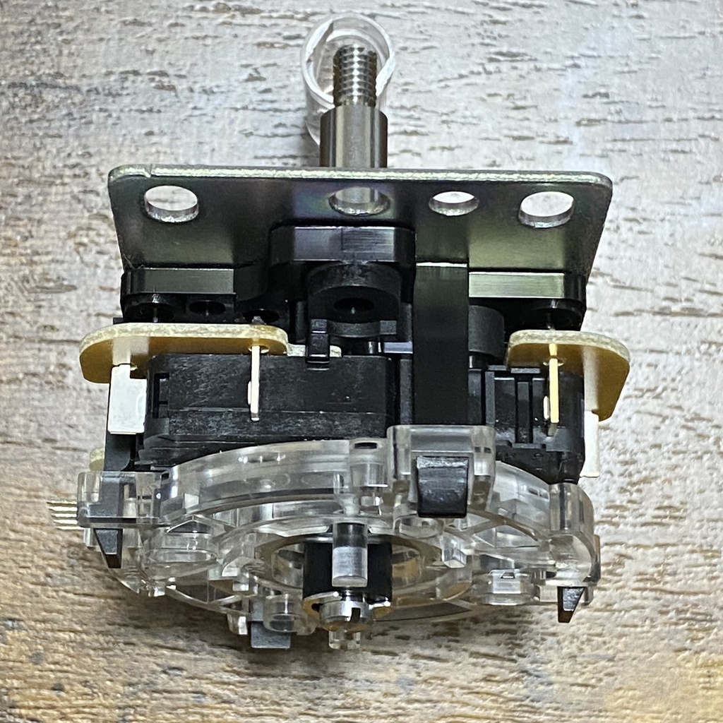 三和電子 JLFD-TP-8YT【シャフト着脱式 シャフトカバー アケコン用ベースプレート 5P基板タイプ】シャフト着脱式レバー