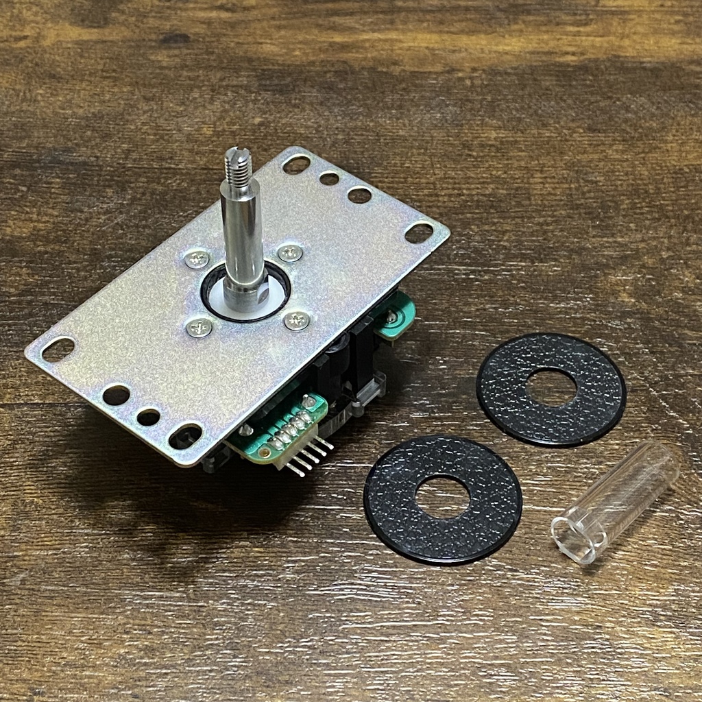 三和電子 JLFD-TP-8YT【シャフト着脱式 シャフトカバー アケコン用ベースプレート 5P基板タイプ】シャフト着脱式レバー