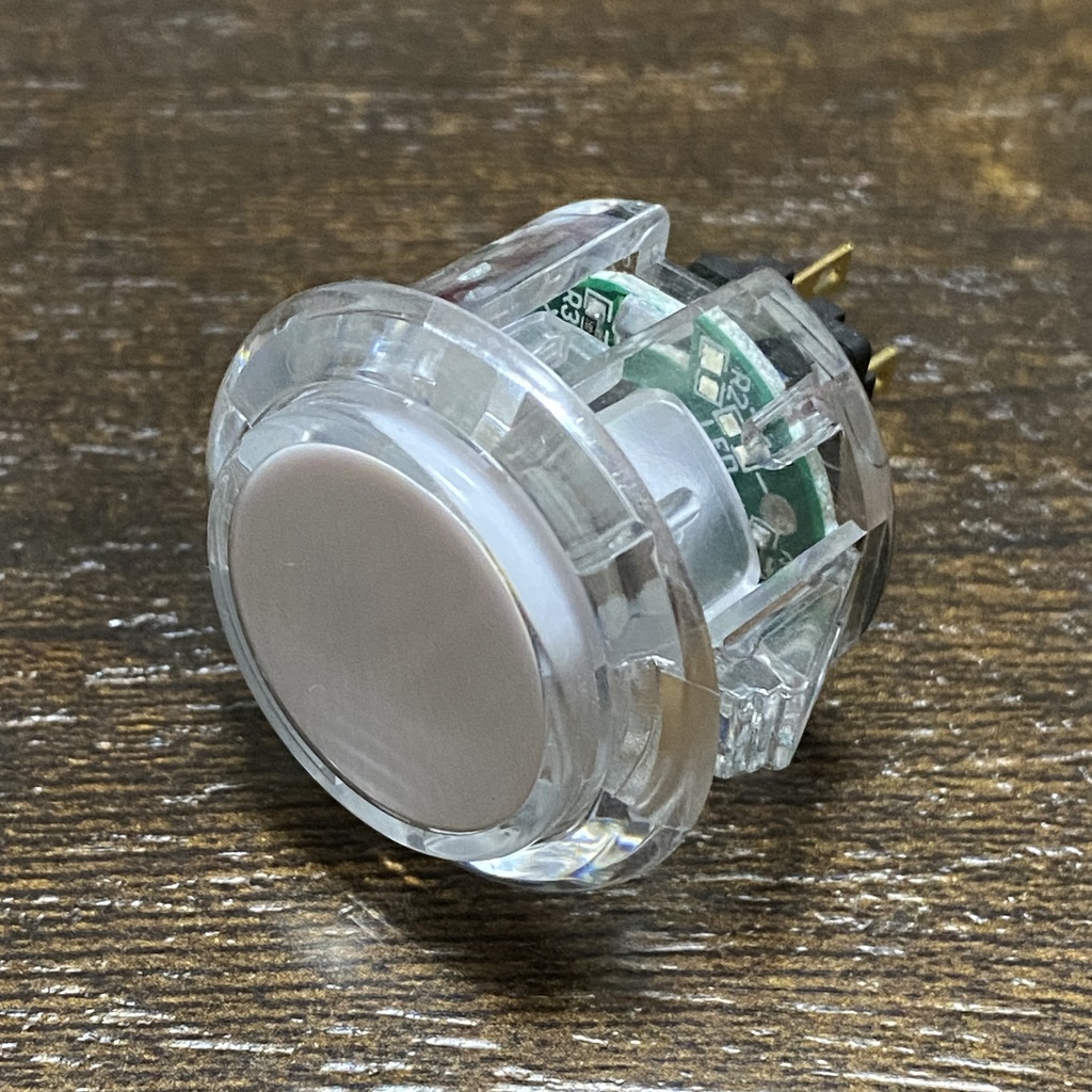 QANBA CRYSTAL LEDボタン 30mm クリア