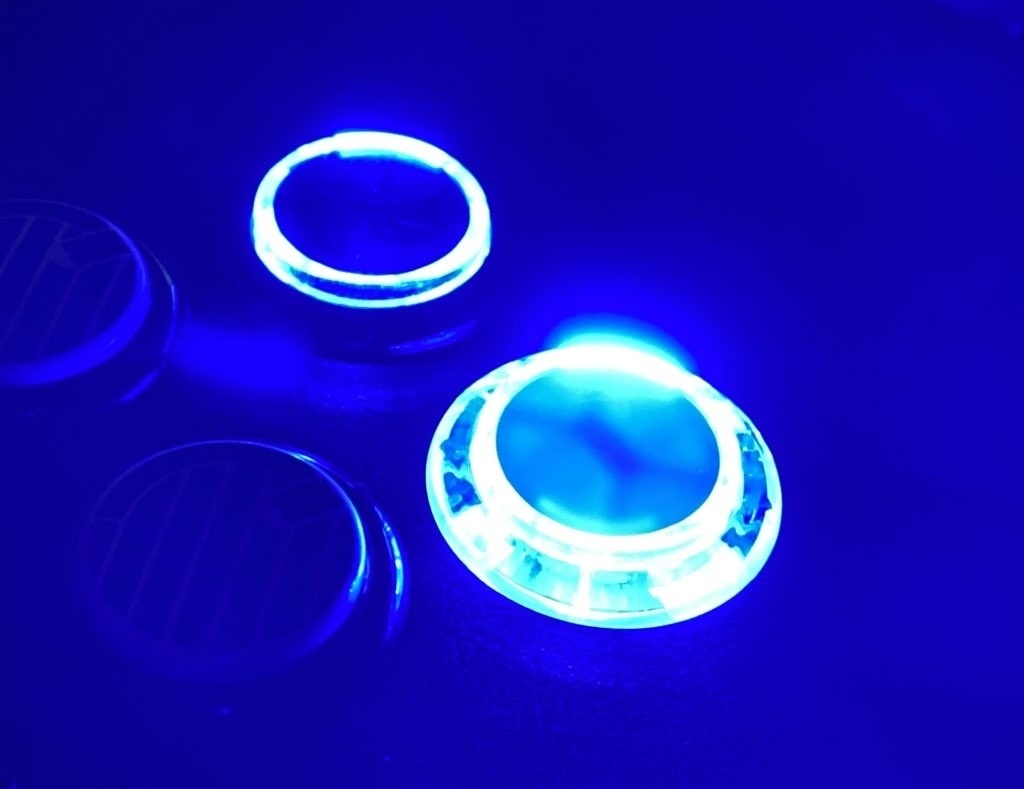 QANBA CRYSTAL LEDボタン 30mm クリア