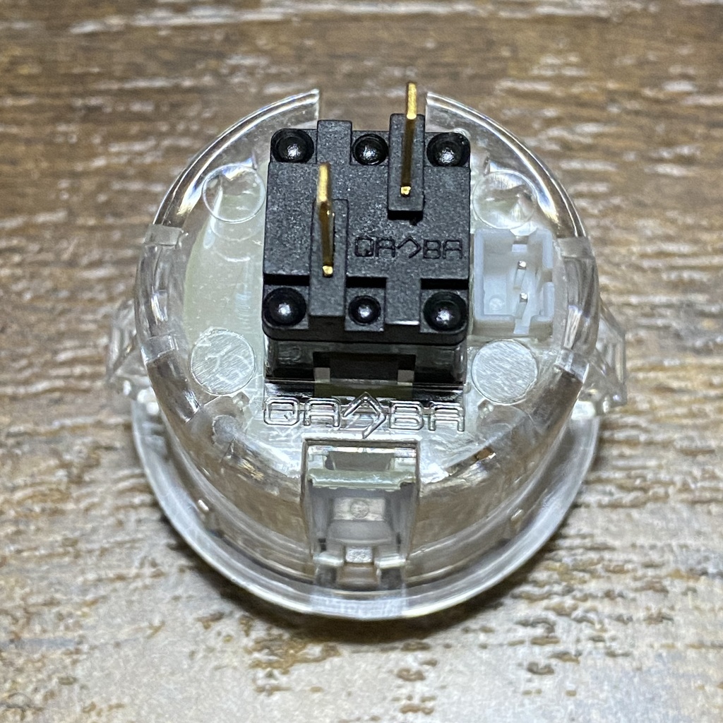 QANBA CRYSTAL LEDボタン 30mm クリア