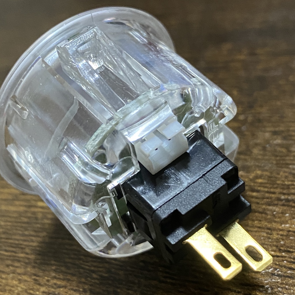 QANBA CRYSTAL LEDボタン 24mm クリア