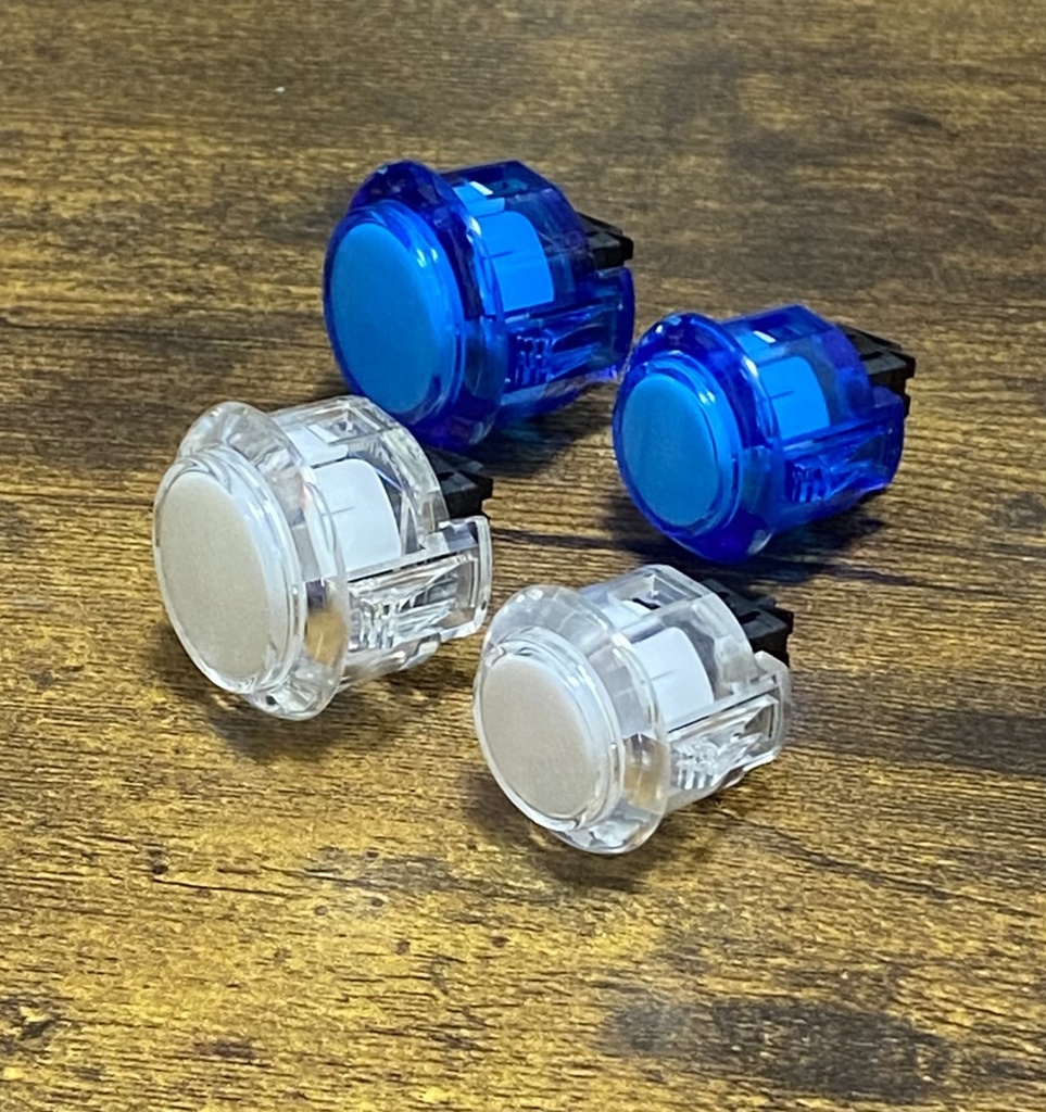 三和電子 コネクタ式クリアボタンA-OBSC-30/24 ブルー/クリア