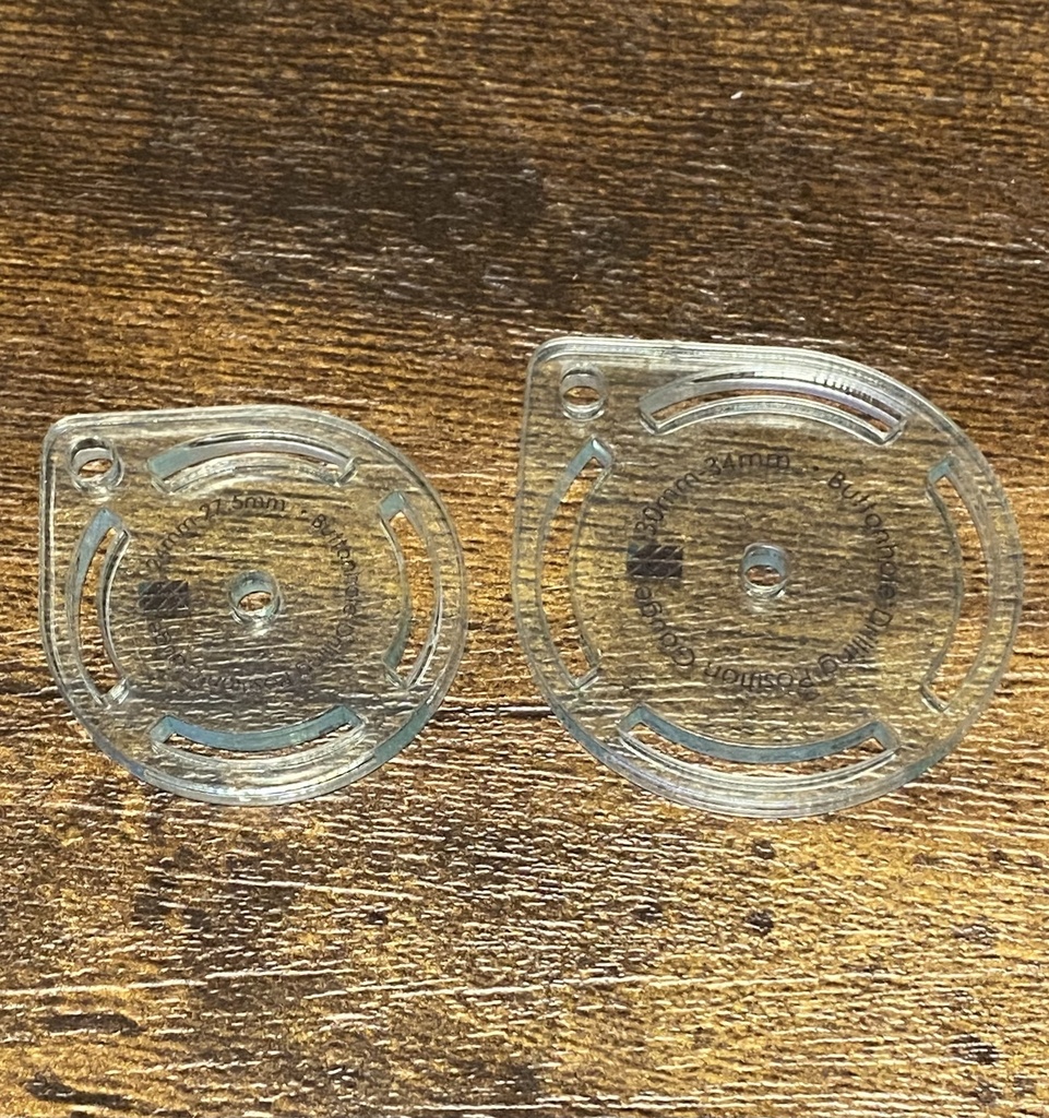 ボタンホール位置決めゲージ
