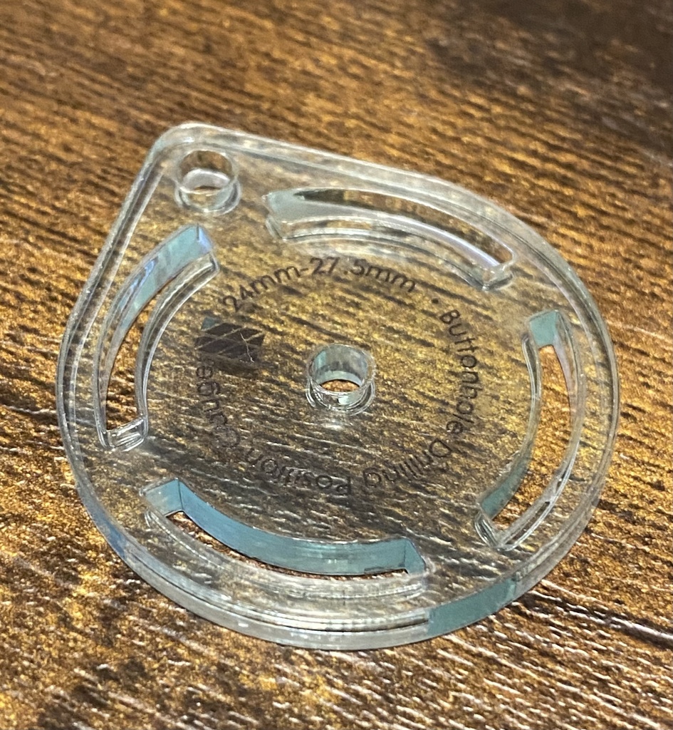 ボタンホール位置決めゲージ
