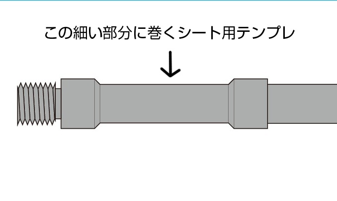 軽量アルミシャフト用インサートテンプレート