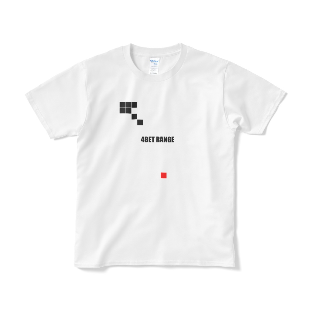 【ポーカー】4BET RANGE Tシャツ 白
