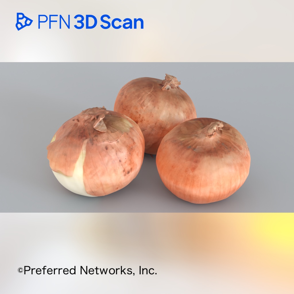 【PFN 3D Scan】たまねぎ（3点セット） 