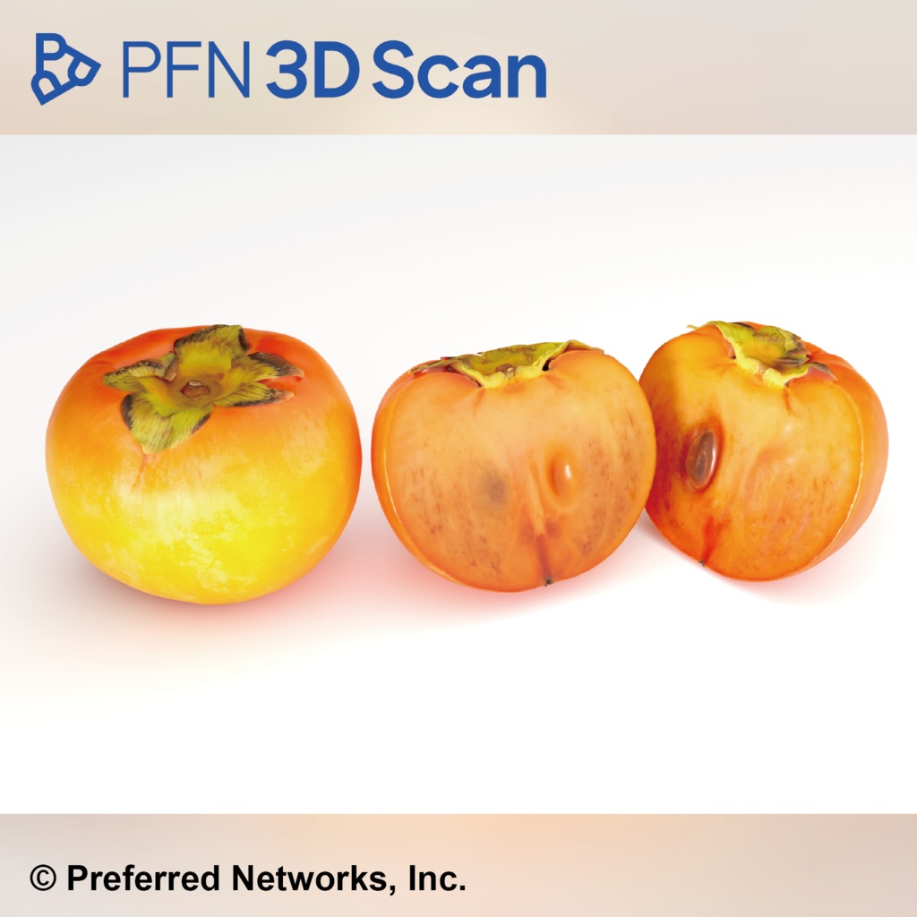 【PFN 3D Scan】柿（3点セット）
