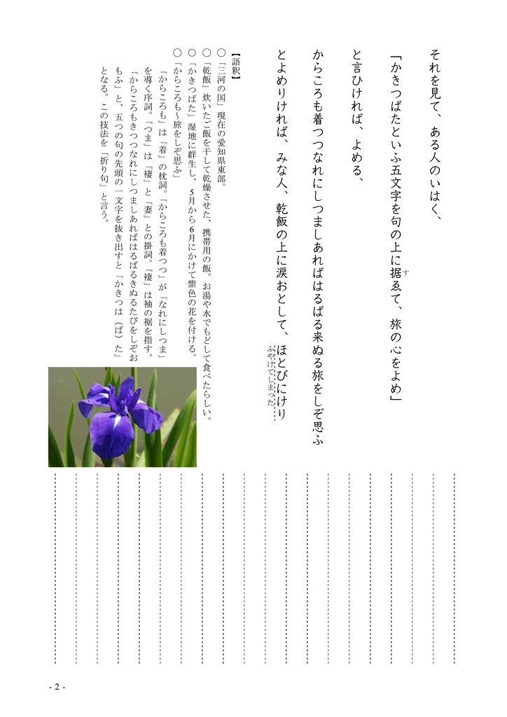 中学 総合テスト・高校入試対策 古文読解 5(伊勢物語 東下り)