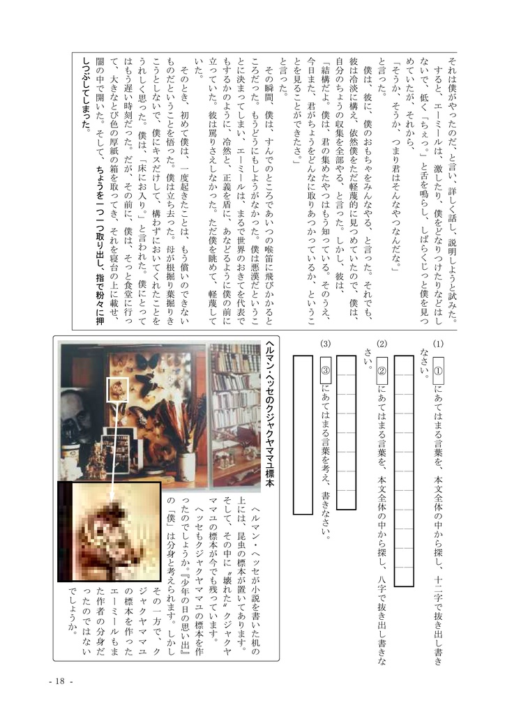 少年の日の思い出(中学1年)