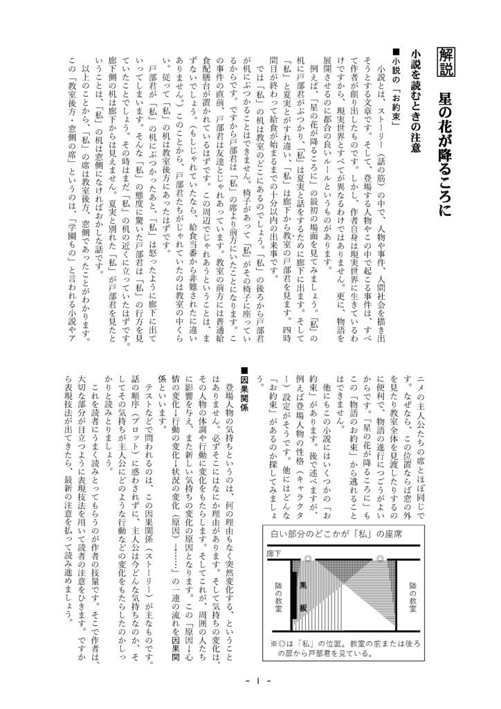 星の花が降るころに(中学1年)