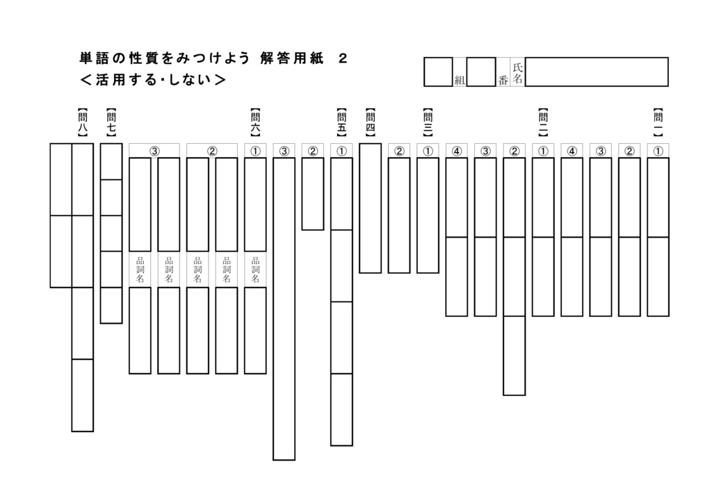 単語の性質を見つけよう 単語の分類(中学1年)