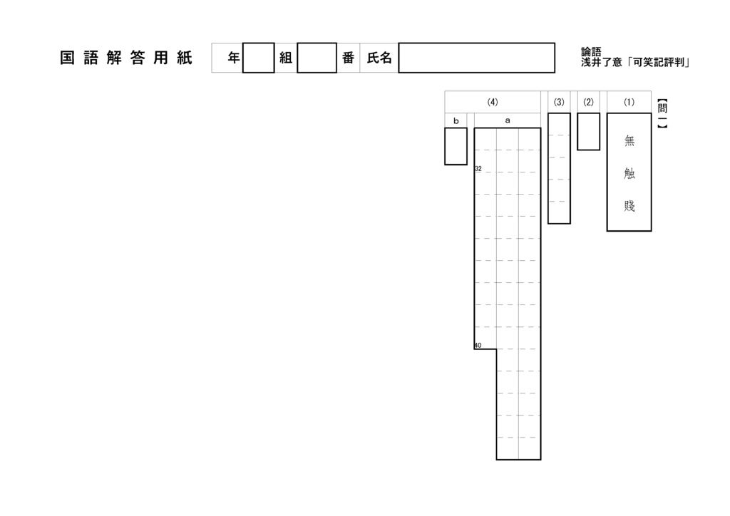 中学 総合テスト・高校入試対策 古文読解 4(論語)