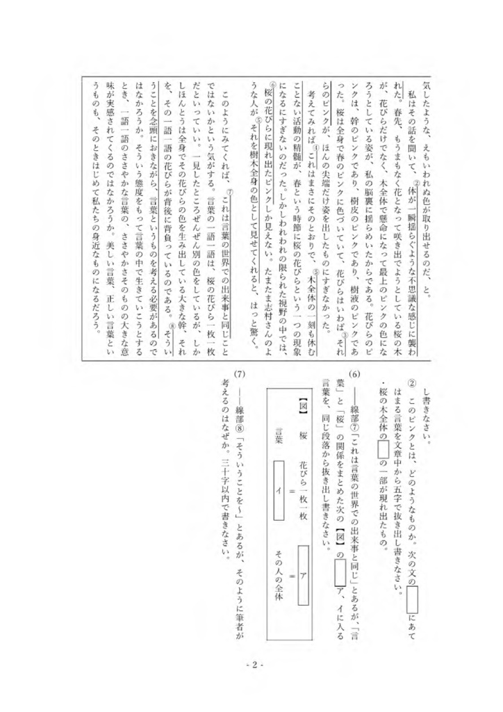 言葉の力 定期テスト予想問題