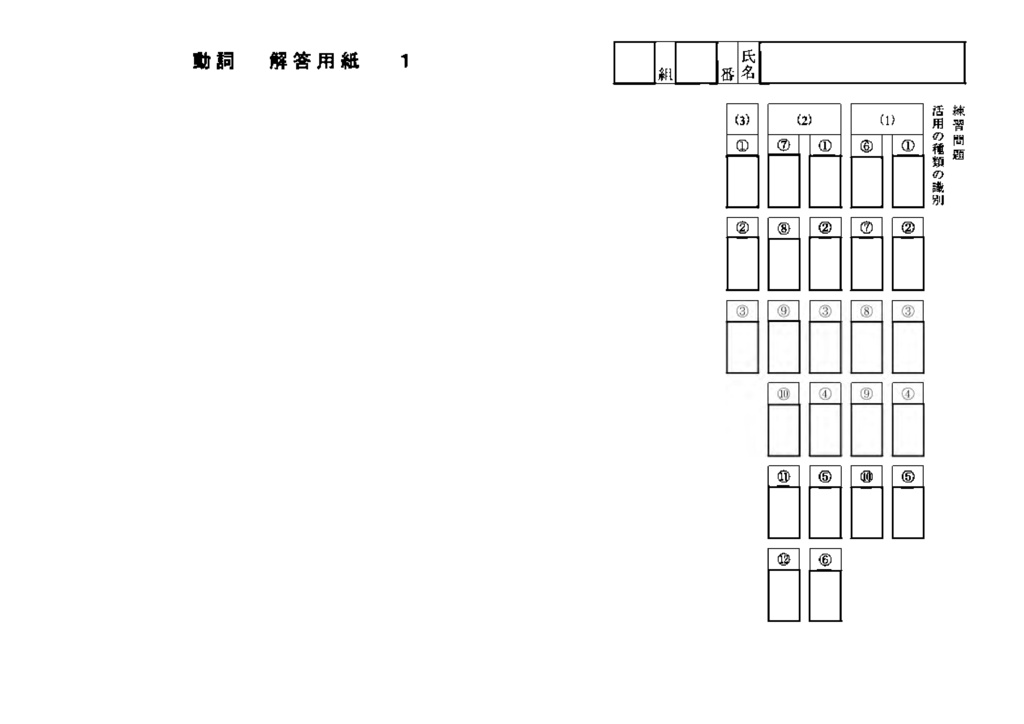 用言の活用 動詞 練習問題