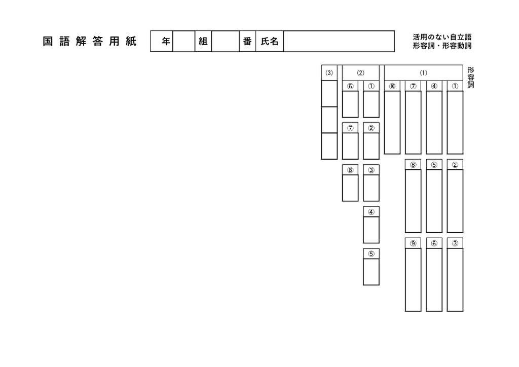 用言の活用 形容詞・形容動詞 解説・練習問題