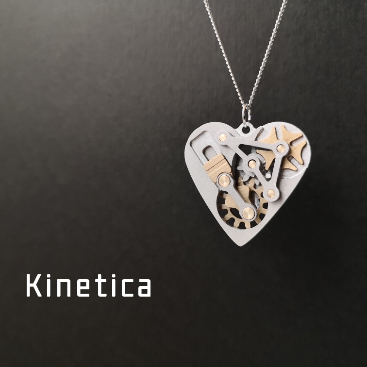 【身に着ける機構】Kinetic Heart【歯車・ギア・ネックレス】