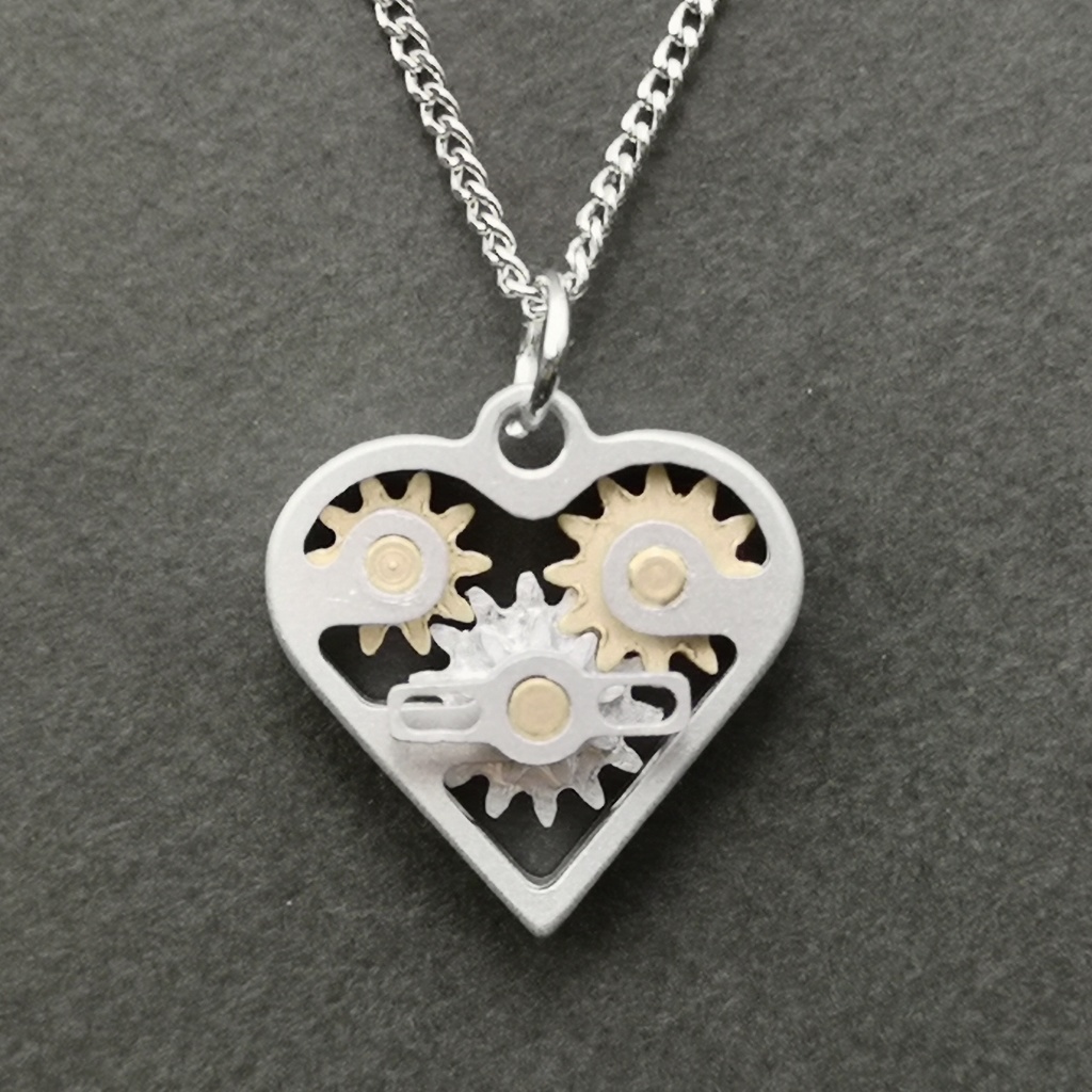 【身に着ける機構】Kinetic Heart S【歯車・ギア・ネックレス】