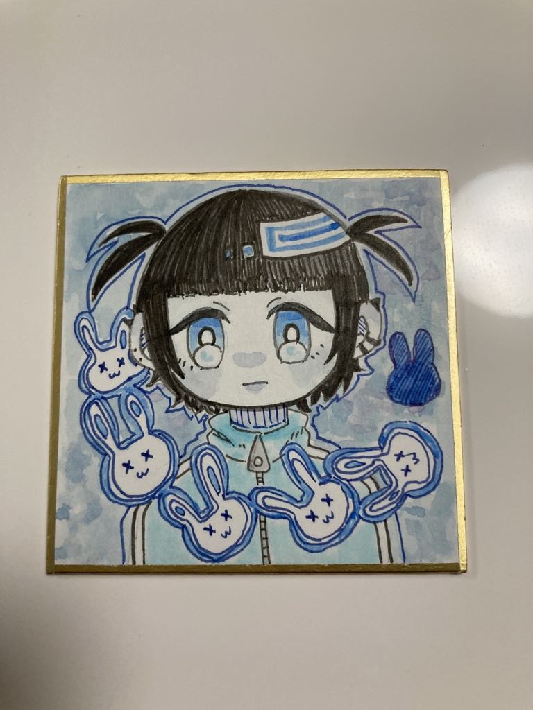 ミニ色紙 原画 オリジナル めるちゃん